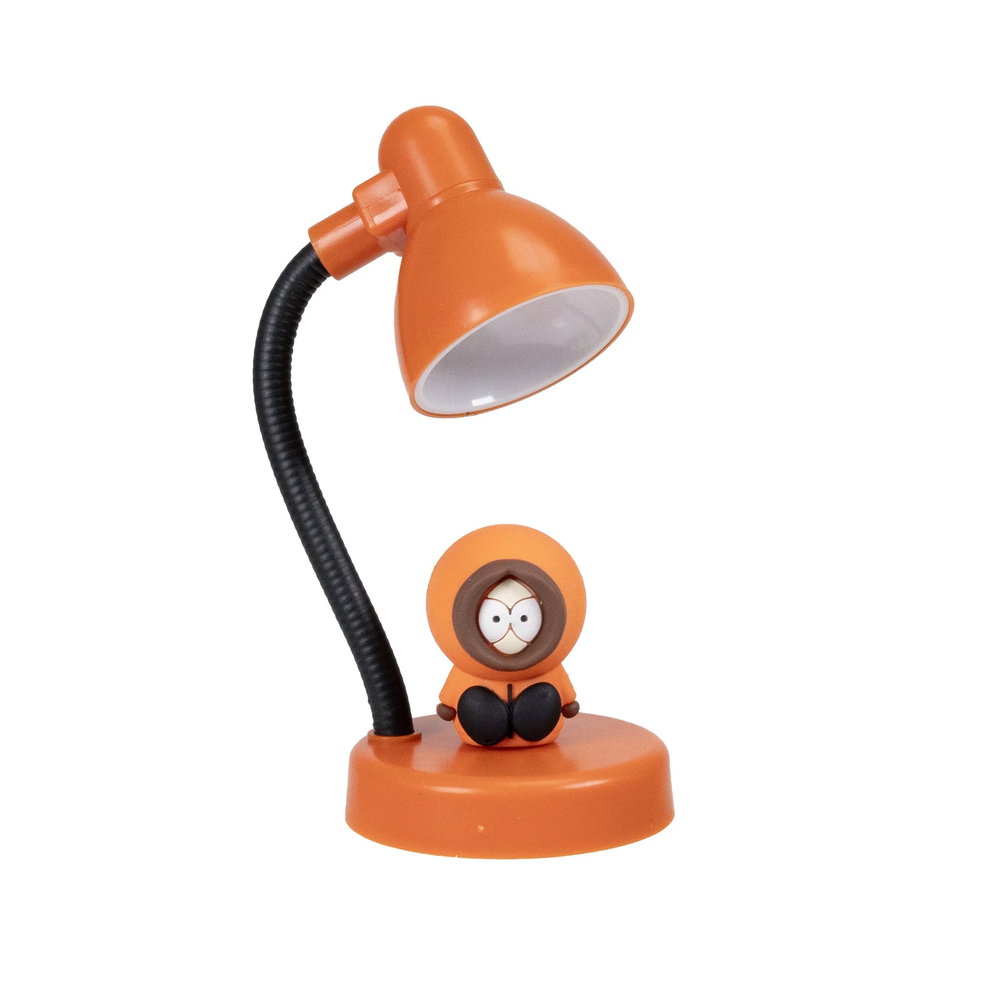 Mini lampe de bureau LED South Park – Kenny – 15 cm. Lampe orange rechargeable USB-C avec figurine Kenny amovible, éclairage LED décoratif pour bureau ou chambre.