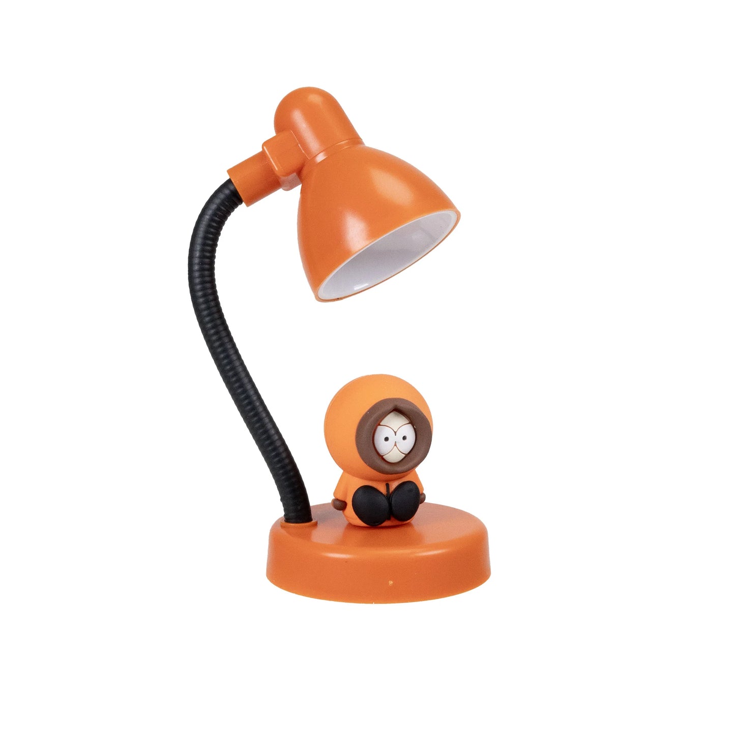 Mini lampe de bureau LED South Park – Kenny – 15 cm. Lampe orange rechargeable USB-C avec figurine Kenny amovible, éclairage LED décoratif pour bureau ou chambre.