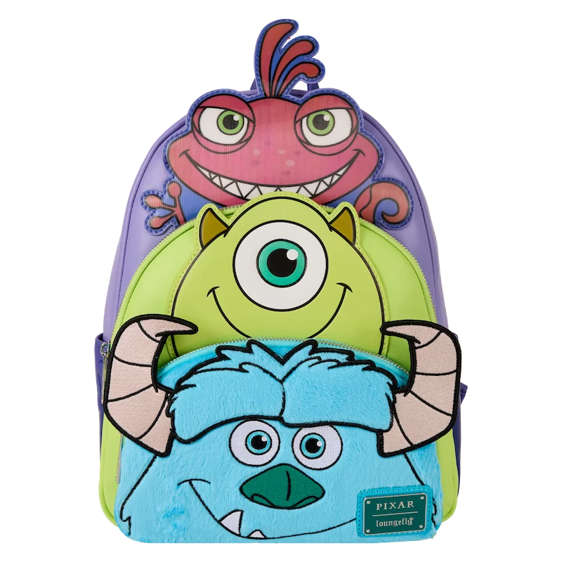 👁️💙 Mini Sac à Dos Loungefly – Monsters, Inc. (Monstres et Cie) – Sulley, Mike & Randall 💙👁️