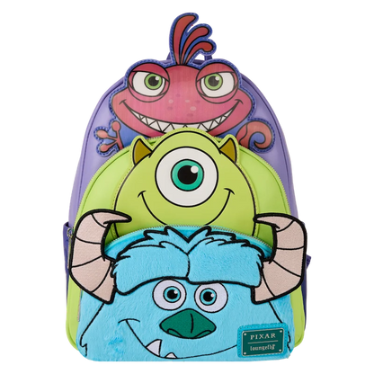 👁️💙 Mini Sac à Dos Loungefly – Monsters, Inc. (Monstres et Cie) – Sulley, Mike & Randall 💙👁️