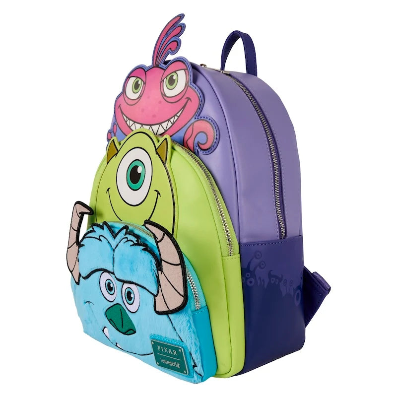 👁️💙 Mini Sac à Dos Loungefly – Monsters, Inc. (Monstres et Cie) – Sulley, Mike & Randall 💙👁️