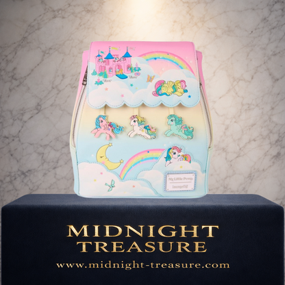 👁️🌈 Mini Sac à Dos Loungefly – My Little Pony – Univers Arc-en-ciel & Nuages 🐴✨