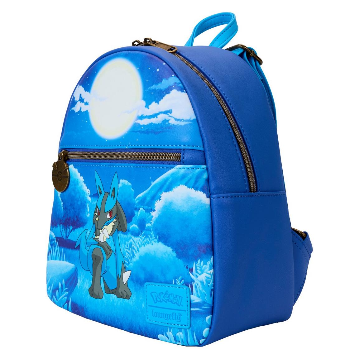 👁️🌕 Mini Sac à Dos Loungefly – Pokémon – Lucario 🌕👁️  23 x 27 x 12 cm