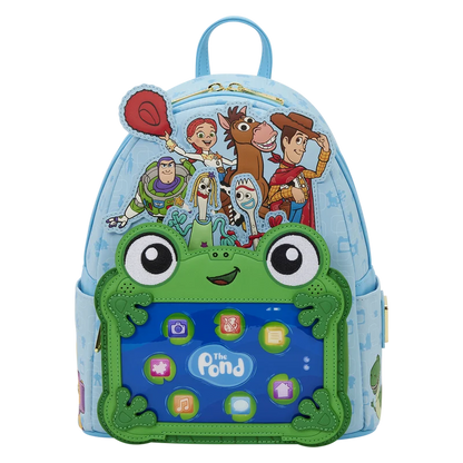 🤠📱 Mini Sac à Dos Loungefly – Toy Story 5 – Woody, Buzz, Jessie, Forky & Lilypad 📱🚀