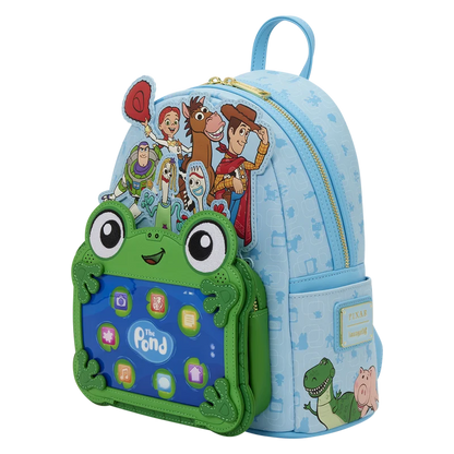 🤠📱 Mini Sac à Dos Loungefly – Toy Story 5 – Woody, Buzz, Jessie, Forky & Lilypad 📱🚀