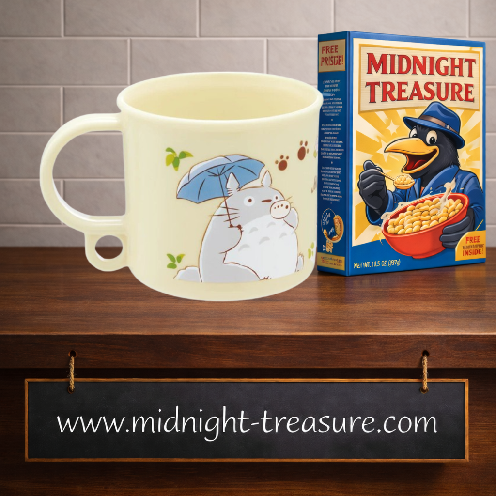 Mug 200 ml Mon voisin Totoro par Skater représentant Totoro avec son parapluie, le Chatbus, les noiraudes et différents motifs inspirés du film Studio Ghibli.