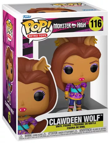 🐺💜 Funko Pop! Retro Toys N°116 – Clawdeen Wolf – Monster High 💜🐺
