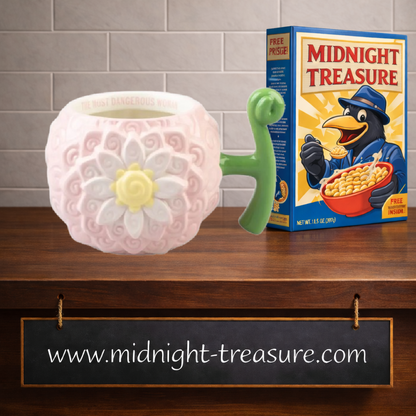 Mug 3D One Piece Netflix – Fruit Flower-Flower Hana Hana no Mi – 600 ml. Réplique fidèle du Fruit du Démon de Nico Robin avec motifs floraux sculptés en relief et anse verte. Un objet collector élégant pour les fans de One Piece.