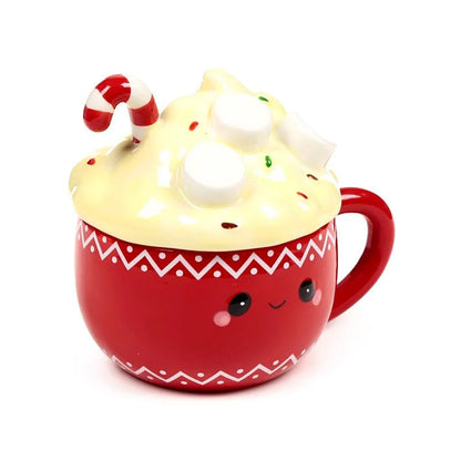 ☕🍫 Mug Kawaii – Chocolat Chaud – Mug 3D avec Couvercle – 325 ml 🍫☕