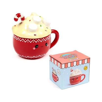 ☕🍫 Mug Kawaii – Chocolat Chaud – Mug 3D avec Couvercle – 325 ml 🍫☕