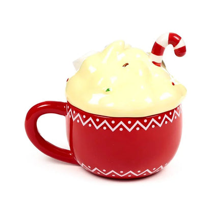 ☕🍫 Mug Kawaii – Chocolat Chaud – Mug 3D avec Couvercle – 325 ml 🍫☕