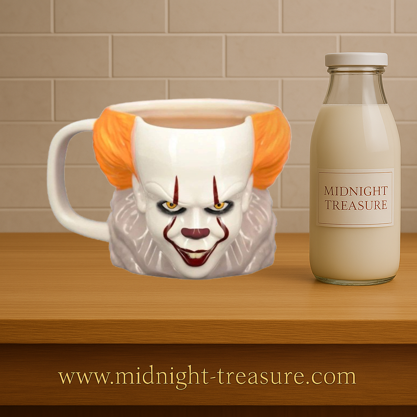 Mug 3D Pennywise – CA (IT) – 330 ml – Officiel. Mug en céramique sculpté à l’effigie du clown terrifiant Pennywise. Un must-have pour les fans de Stephen King et d’horreur.