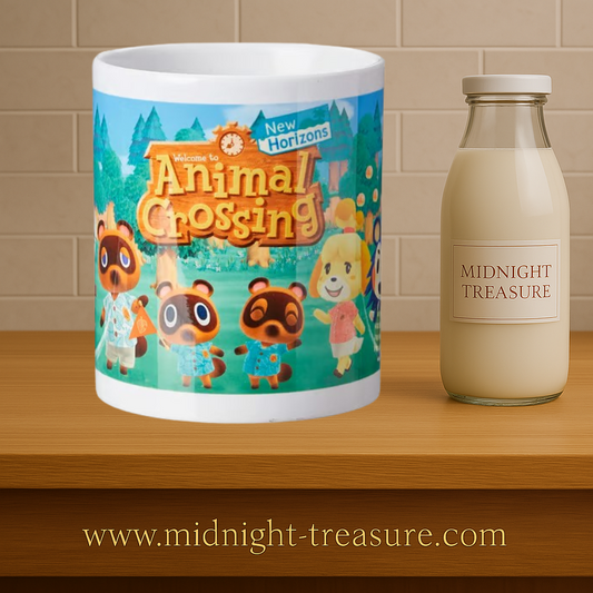 Mug Animal Crossing: New Horizons – Line-up – 315 ml. Mug en céramique avec visuel panoramique des personnages emblématiques du jeu Nintendo, compatible micro-ondes et lave-vaisselle.