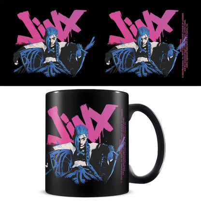 💣💙 Arcane – Jinx – mug noir – 325 ml 💙💣