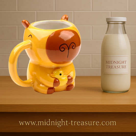 Mug capybara Duke 3D 450 ml en céramique avec design kawaii en relief et finition brillante, parfait pour les amateurs d’objets mignons.