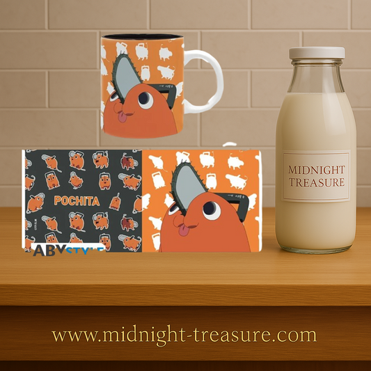 Mug Chainsaw Man Pochita 320 ml en céramique sous licence officielle ABYstyle. Mug illustré du démon-tronçonneuse Pochita, idéal pour café, thé ou chocolat chaud.