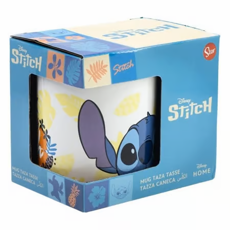 Mug Disney – Stitch Ananas – 325 ml. Tasse en céramique jaune avec design en forme d’ananas et motif de Stitch. Un mug original et tropical sous licence officielle Disney.