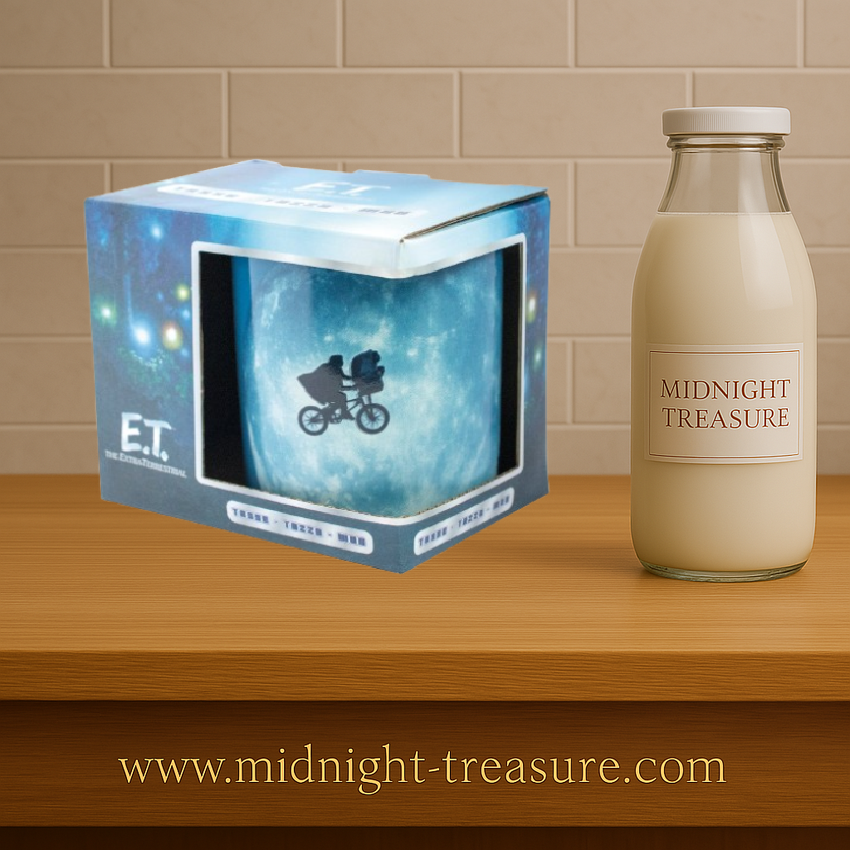 Mug E.T. – The Extra-Terrestrial – 320 ml – Officiel. Mug en céramique avec design de la scène culte du vélo devant la lune et logo E.T. Un must-have pour les fans de cinéma culte et de nostalgie 80’s.

