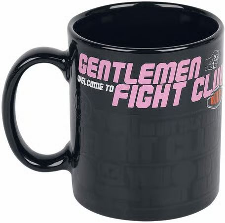🖤🥊 Fight Club – Mug thermoréactif – Règles du Fight Club – 315 ml 🥊🖤