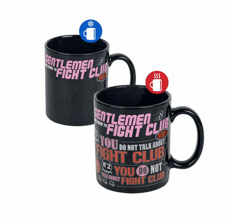 🖤🥊 Fight Club – Mug thermoréactif – Règles du Fight Club – 315 ml 🥊🖤