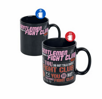 🖤🥊 Fight Club – Mug thermoréactif – Règles du Fight Club – 315 ml 🥊🖤