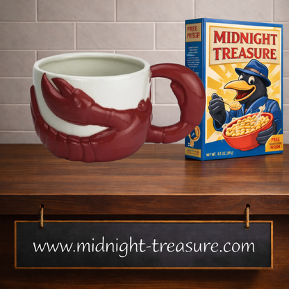 Mug 3D Friends You’re my lobster 400 ml en céramique avec homard rouge en relief entourant la tasse et anse en forme de pince.