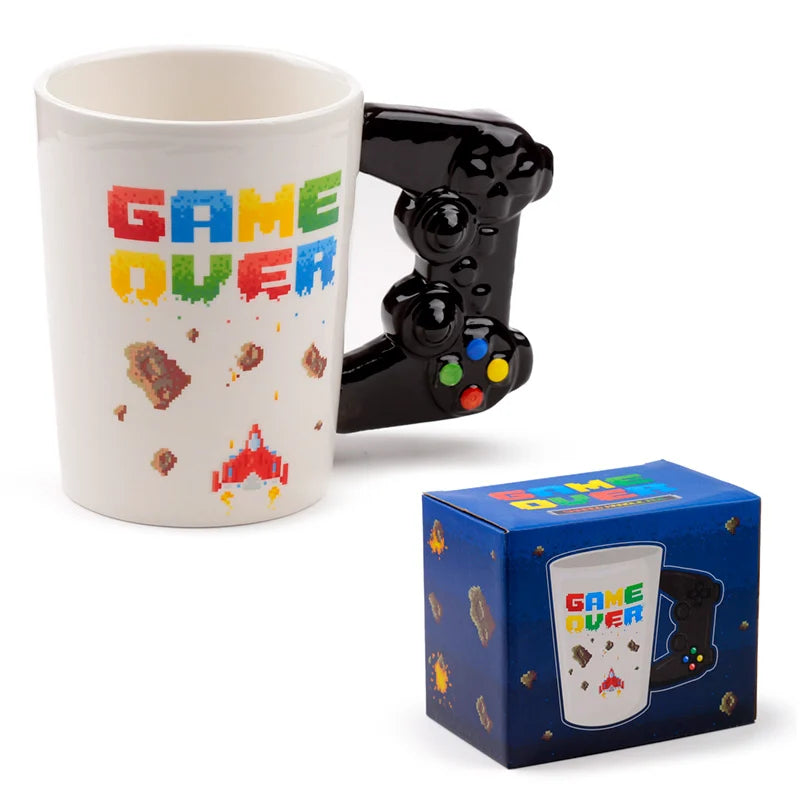 🎮🕹️ GAME OVER - Mug avec Anse Manette 3D - 400 ml 🕹️🎮
