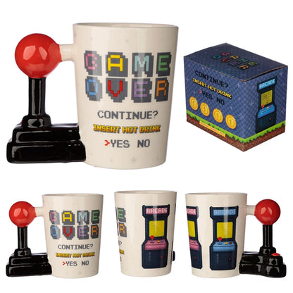 🕹️☕ Game Over – Mug joystick & arcade avec anse 3D 400 ml ☕🕹️