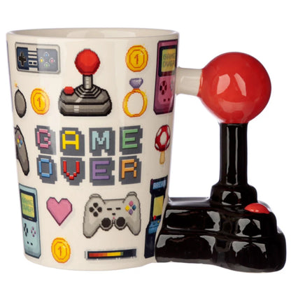🕹️👾 GAME OVER - Joystick & Pixels - Mug avec Anse 3D - 400 ml 👾🕹️