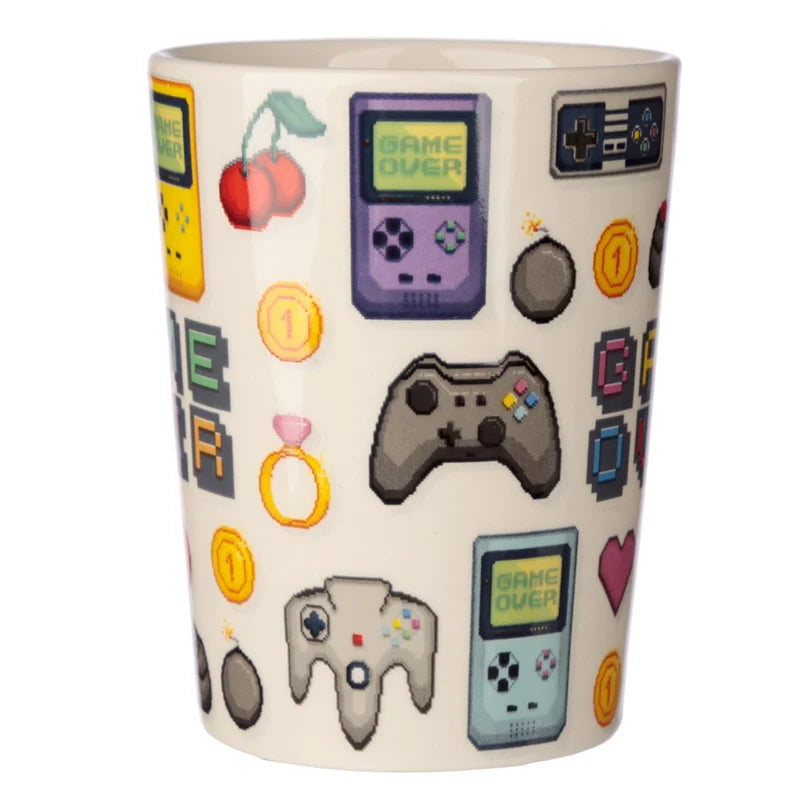 🕹️👾 GAME OVER - Joystick & Pixels - Mug avec Anse 3D - 400 ml 👾🕹️