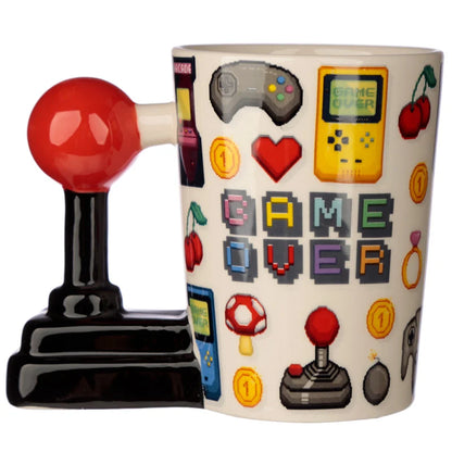 🕹️👾 GAME OVER - Joystick & Pixels - Mug avec Anse 3D - 400 ml 👾🕹️