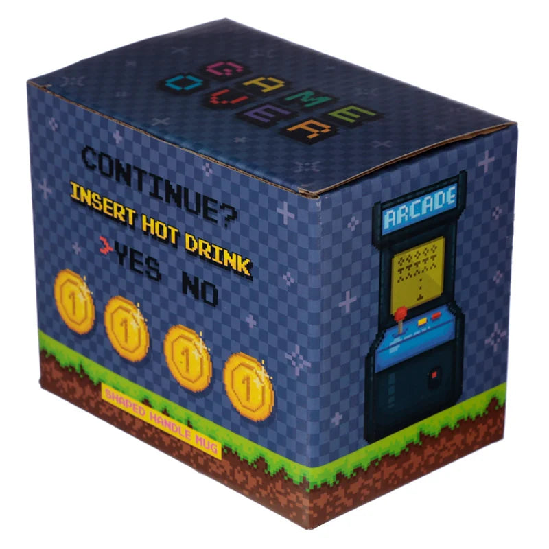 🕹️👾 GAME OVER - Joystick & Pixels - Mug avec Anse 3D - 400 ml 👾🕹️