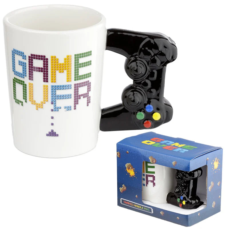🕹️🔥 GAME OVER – Manette – Mug avec Anse 3D – 400 ml 🔥🕹️