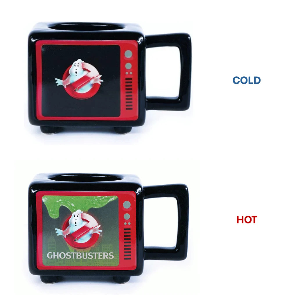🖤📺 Ghostbusters – I ain’t afraid – mug retro TV thermoréactif – 500 ml 📺🖤