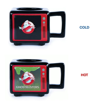 🖤📺 Ghostbusters – I ain’t afraid – mug retro TV thermoréactif – 500 ml 📺🖤