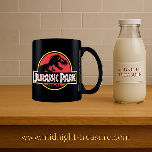 Mug Jurassic Park noir 325 ml en céramique avec logo officiel du film. Mug sous licence officielle Jurassic Park, idéal pour café, thé ou chocolat chaud.