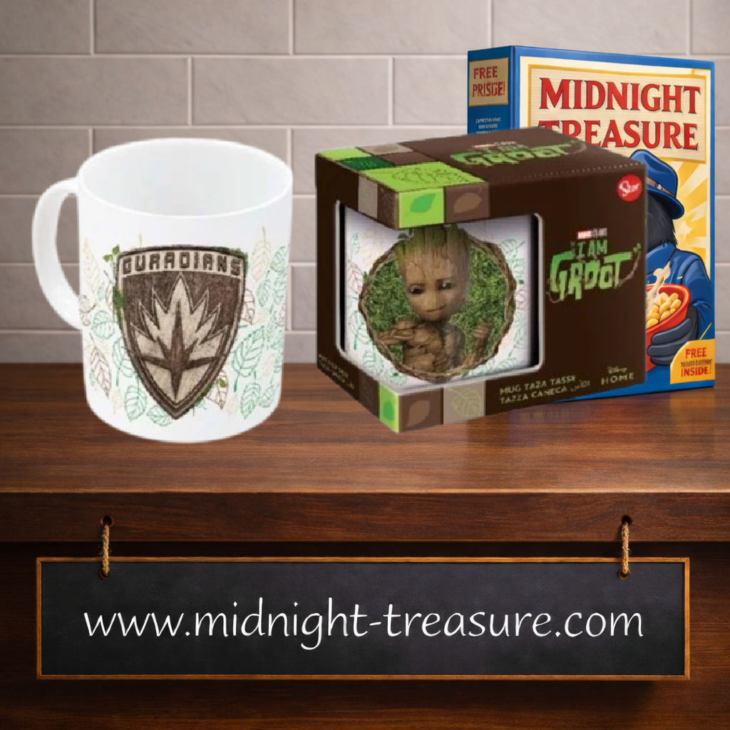 Mug Marvel Groot avec logo Guardians of the Galaxy et illustration du personnage en ceramique 325 ml.