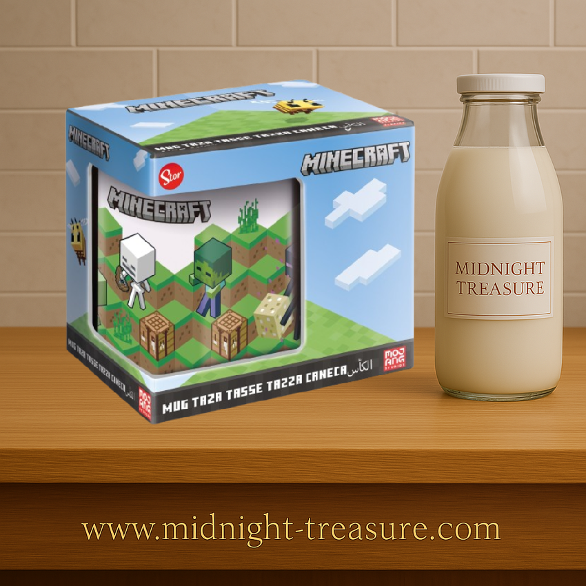 Mug Minecraft – 325 ml – Stor. Mug en céramique décoré de personnages et mobs du jeu sur un décor de blocs. Design coloré issu de l’univers Minecraft.