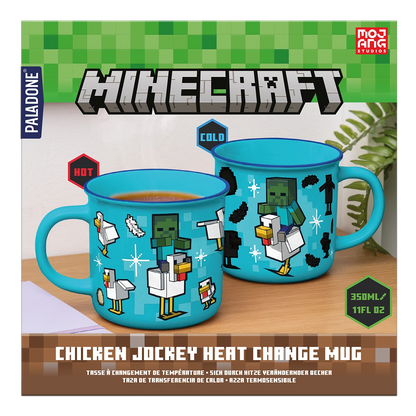 🐔⛏️ MINECRAFT – Chicken Jockey (Poule Chevauchée) – Mug thermoréactif 350 ml ⛏️🐔