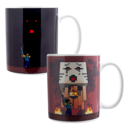🔥⛏️ Minecraft – Mug thermoréactif Nether 300 ml ⛏️🔥