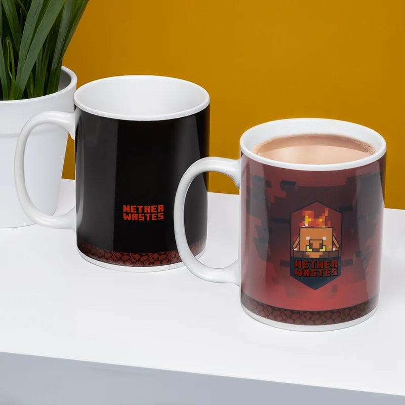 🔥⛏️ Minecraft – Mug thermoréactif Nether 300 ml ⛏️🔥