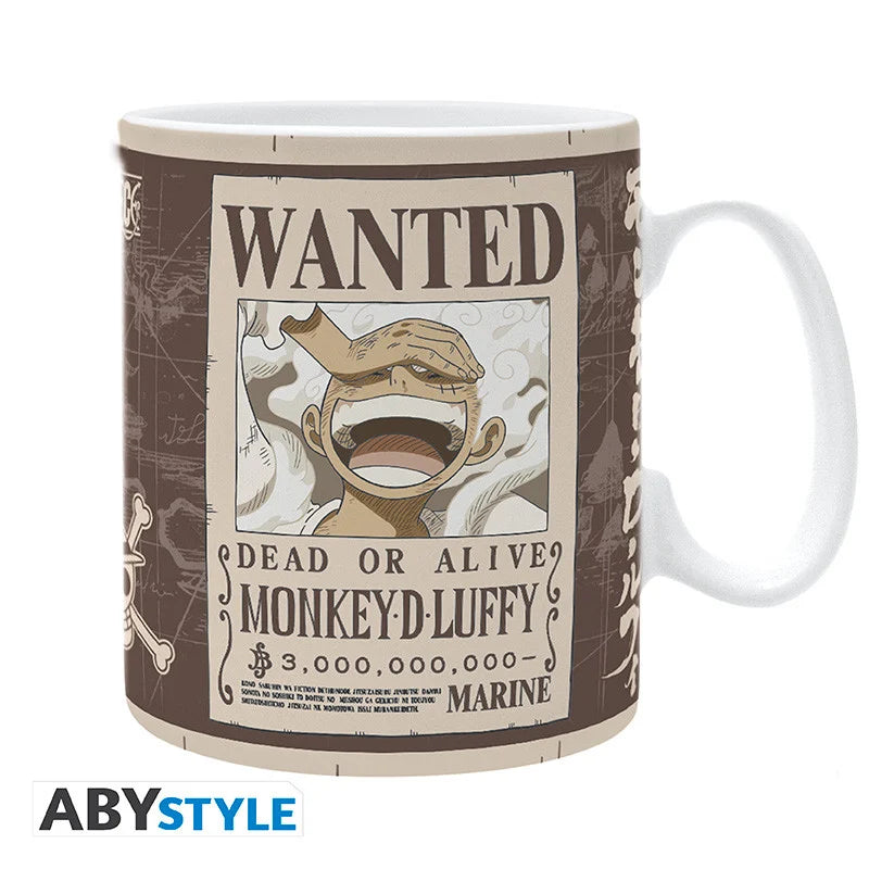 🏴‍☠️🔥 ONE PIECE - Luffy Wanted - Mug 460 ml 🔥🏴‍☠️