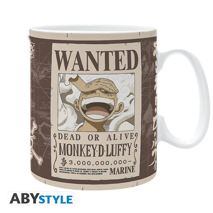 🏴‍☠️🔥 ONE PIECE - Luffy Wanted - Mug 460 ml 🔥🏴‍☠️