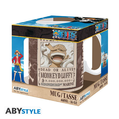 🏴‍☠️🔥 ONE PIECE - Luffy Wanted - Mug 460 ml 🔥🏴‍☠️