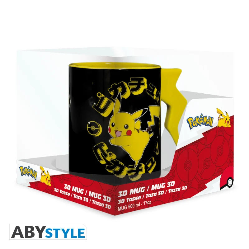 ⚡💛 Pokémon – Éclairs de Pikachu – mug 3D – 460 ml 💛⚡
