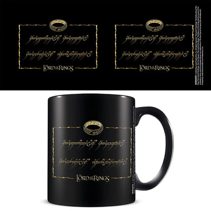 💍🔥 Le Seigneur des Anneaux – l’Anneau Unique – mug noir – 325 ml 🔥💍