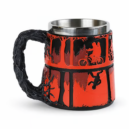 🩸🌲 Stranger Things – The Upside Down – Mug en polyrésine – 350 ml 🌲🩸