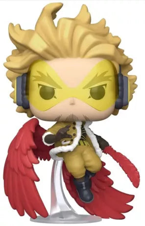 Funko Pop! Hawks (1141) – My Hero Academia – Figurine en vinyle sous licence officielle, représentant Hawks avec ses ailes rouges et son regard perçant, prêt à fondre sur l'ennemi.