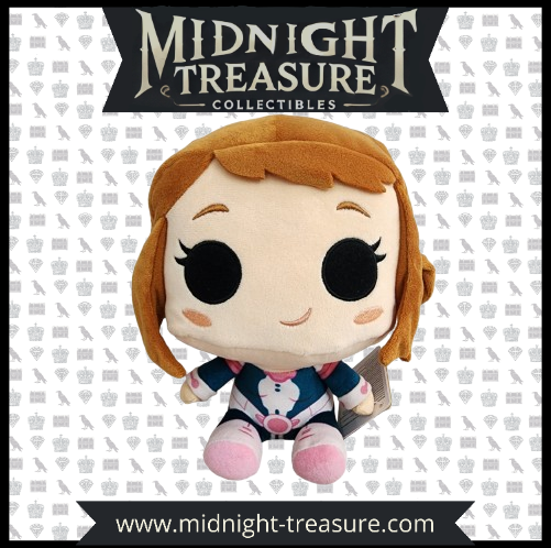 "Peluche Funko de Ochaco Uraraka (18 cm) – Produit officiel My Hero Academia, en boîte vitrine. Représente le personnage en tenue de héros avec un design fidèle et une matière ultra-douce."