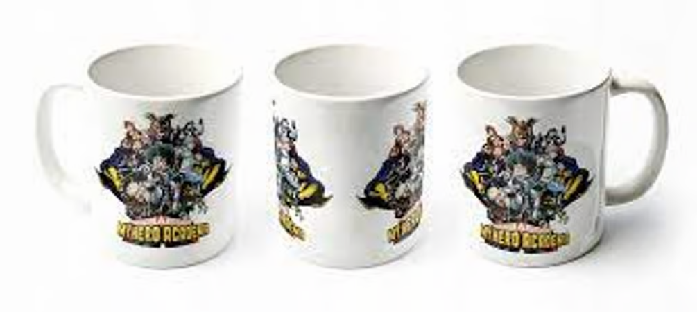 Tasse My Hero Academia - Character Burst. Modèle en céramique de 315 ml avec impression haute qualité. Compatible lave-vaisselle. Parfait pour les fans de l’anime et du manga